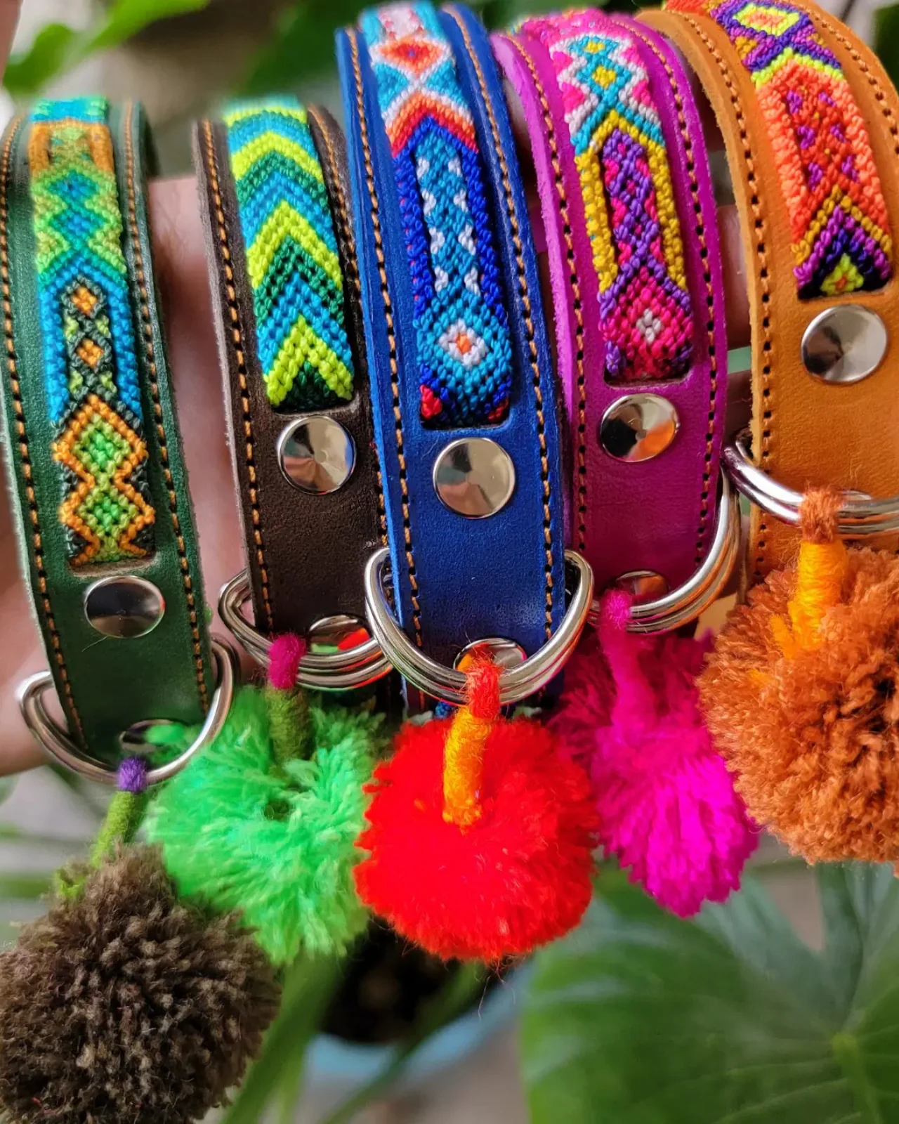 Mexican Boho Inspired Leather Pet Collars - Image 2
