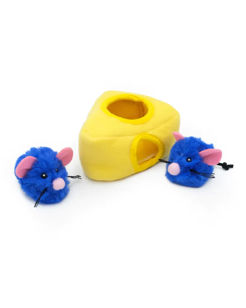 Mice + Cheese Catnip Burrow Toy - Image 2