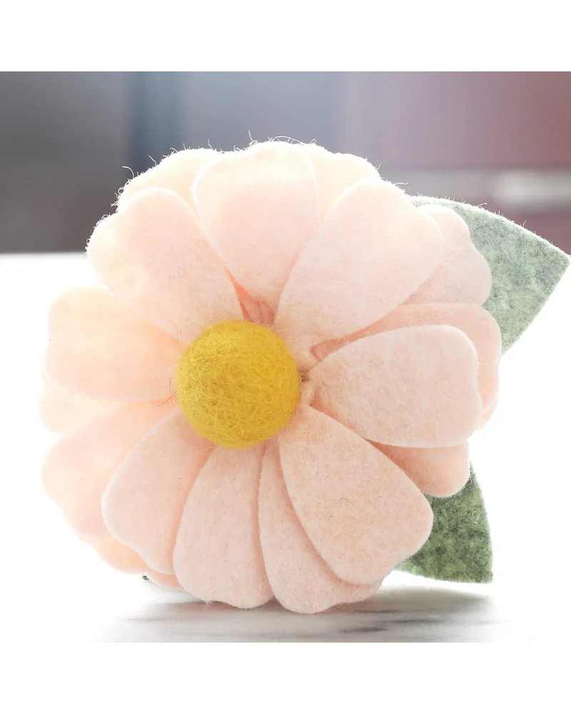 Dog Collar Daisy in Softest Blush (Made in the USA) - Image 3