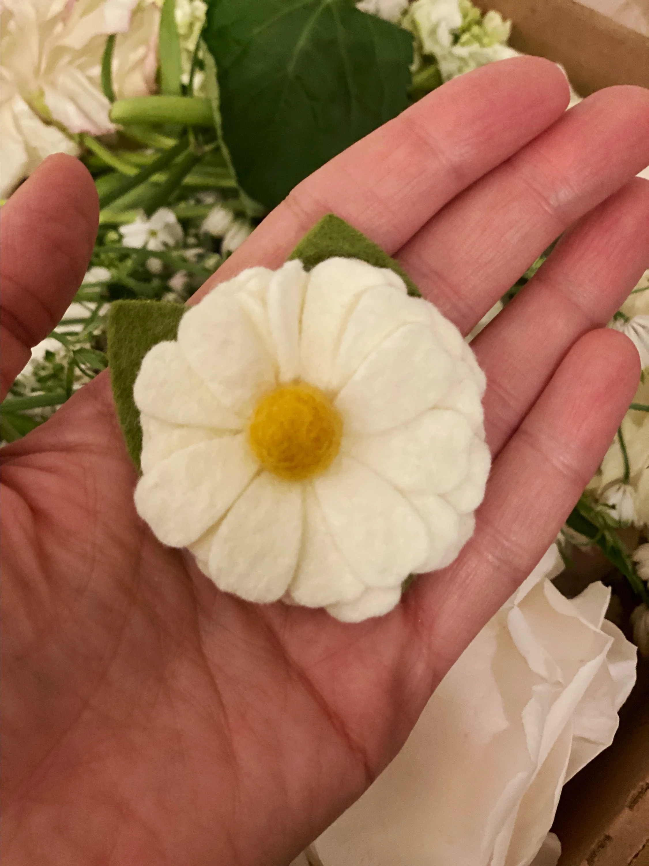 White Daisy Collar Flower (Made in the USA) - Image 6