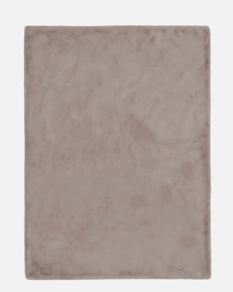Mini Faux Fur Brady Dog Blanket in Taupe - Image 6