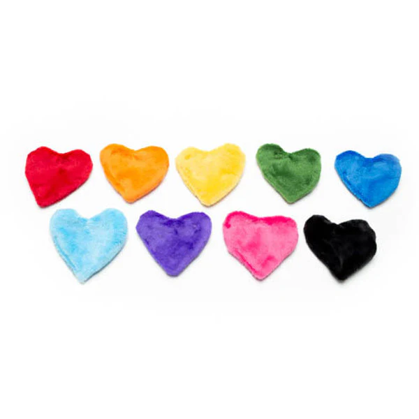 Mini Heart Squeaky Plush Dog Toy - Image 3