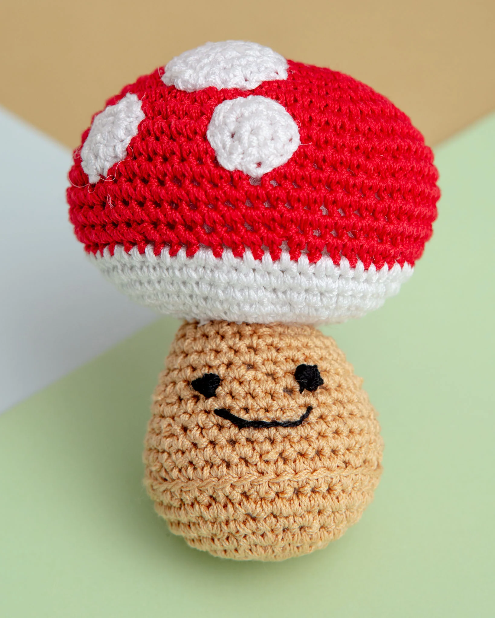 Mini Mushroom Squeaky Knit Dog Toy - Image 2
