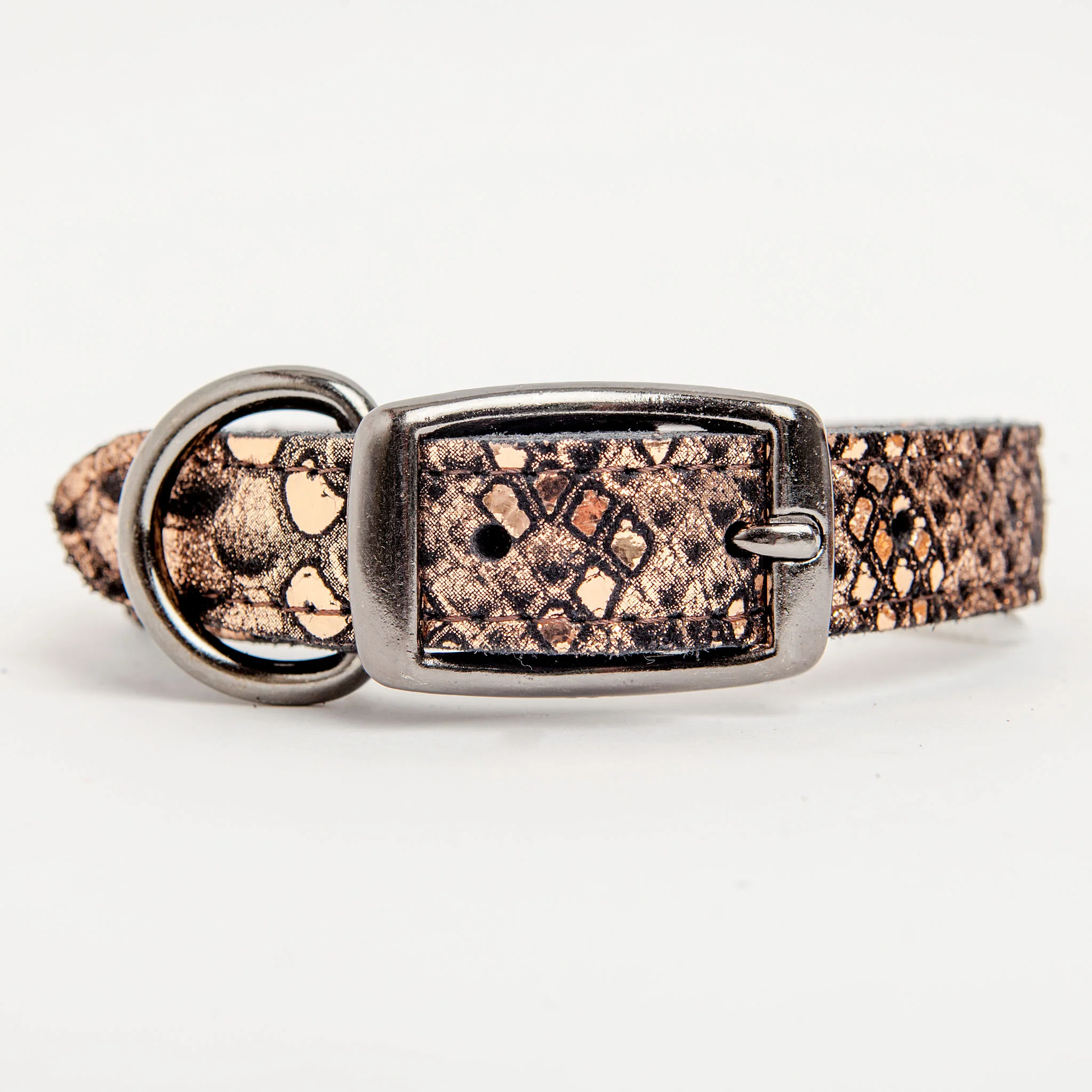 Dragon Skin Leather Collar in Copper (FINAL SALE) - Image 3