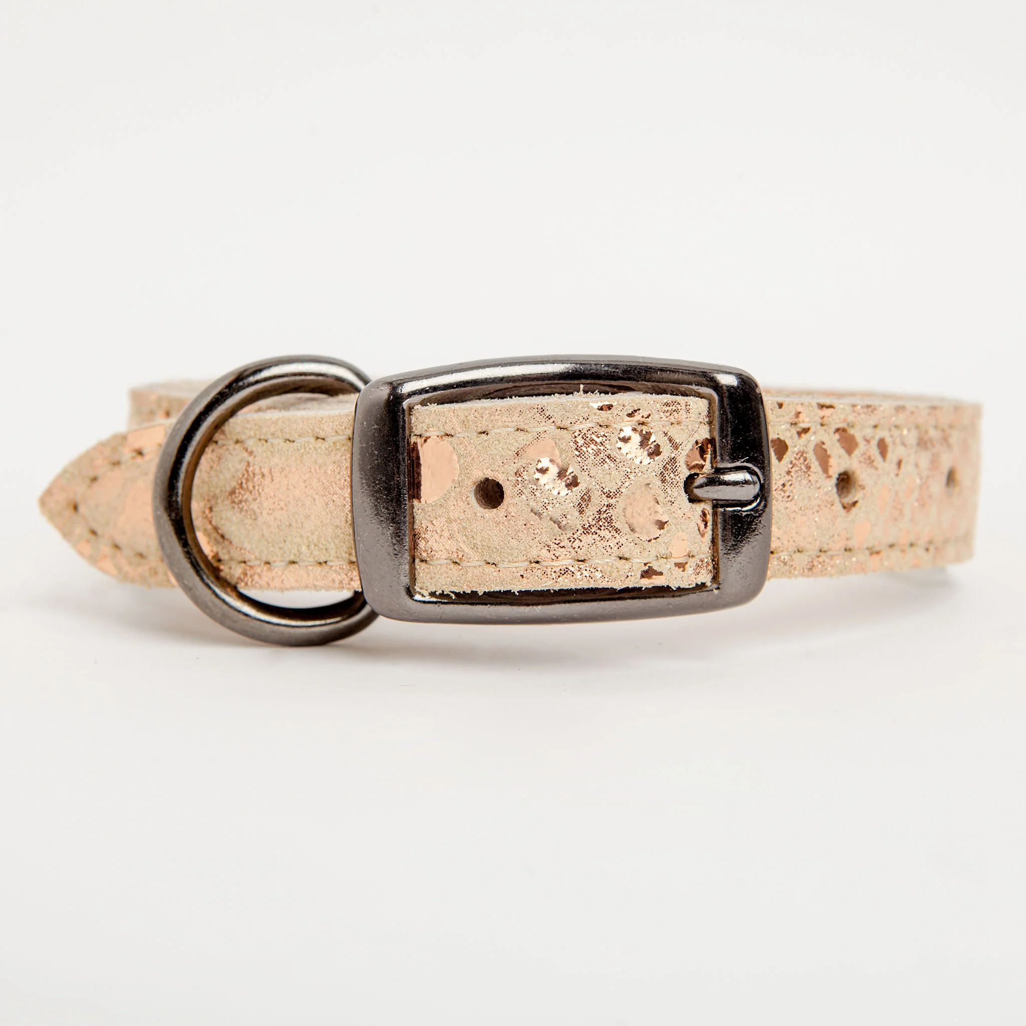 Dragon Skin Leather Collar in Golden (FINAL SALE) - Image 2