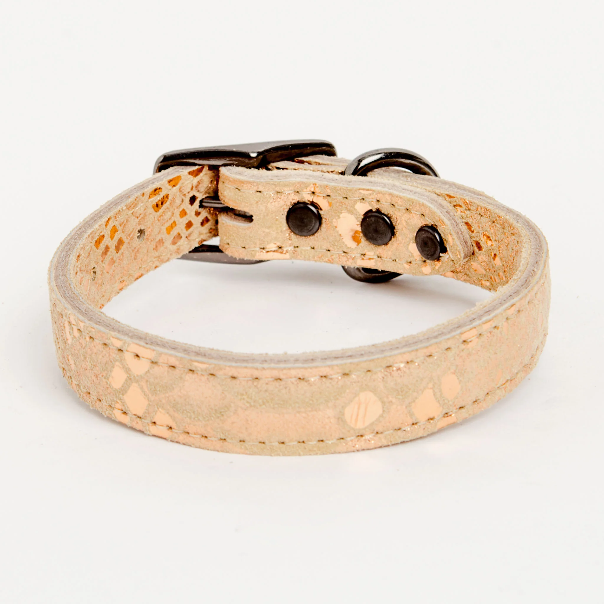 Dragon Skin Leather Collar in Golden (FINAL SALE) - Image 3