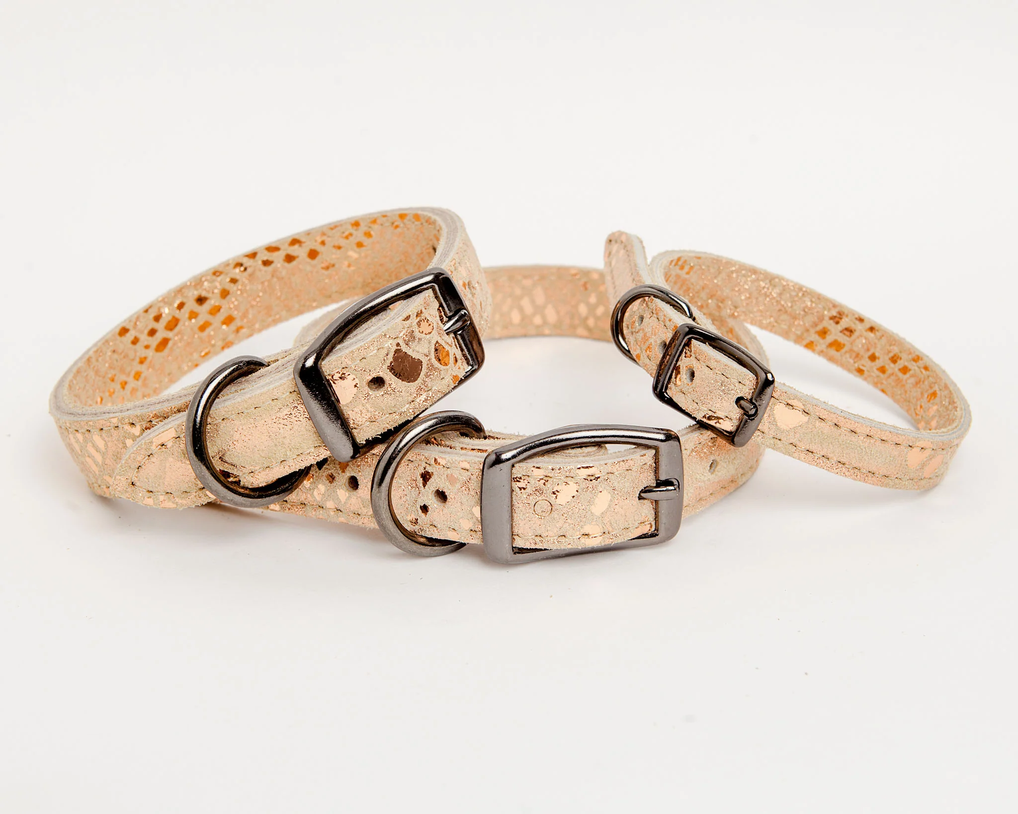 Dragon Skin Leather Collar in Golden (FINAL SALE) - Image 4