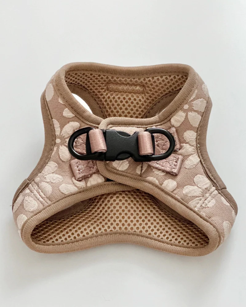Mocha Flower Padded Cat Harness FINAL SALE - Image 3