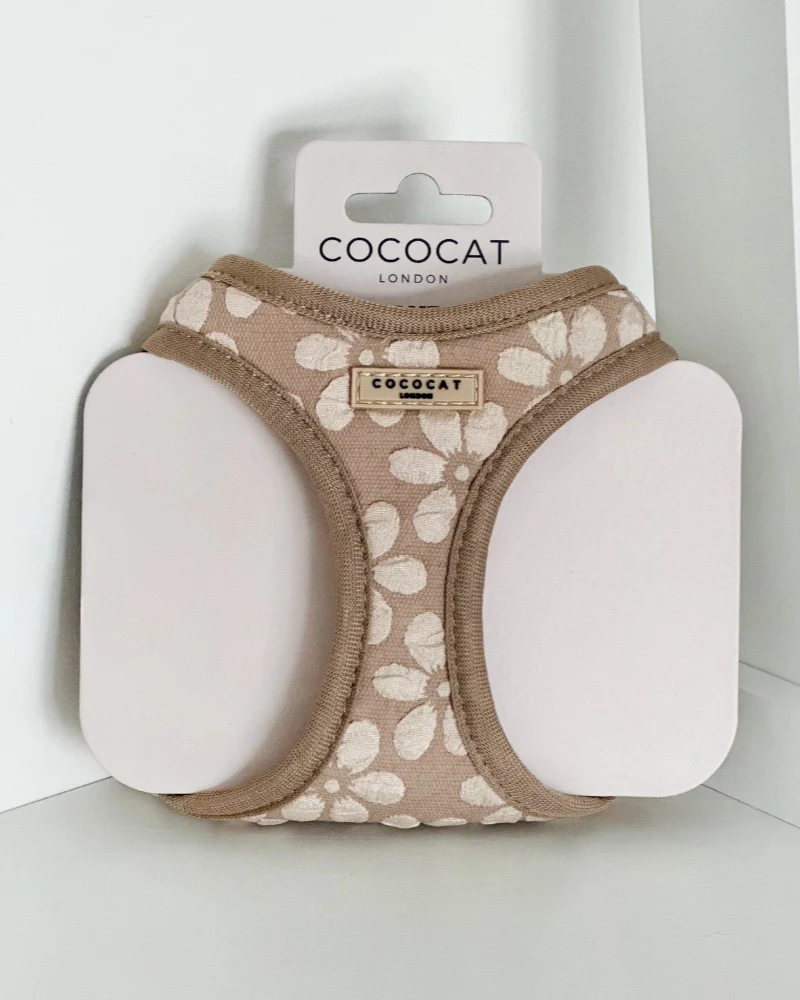 Mocha Flower Padded Cat Harness FINAL SALE - Image 4