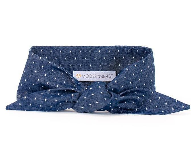 MODERN BEAST | Neck Tie in Polka Dot Denim