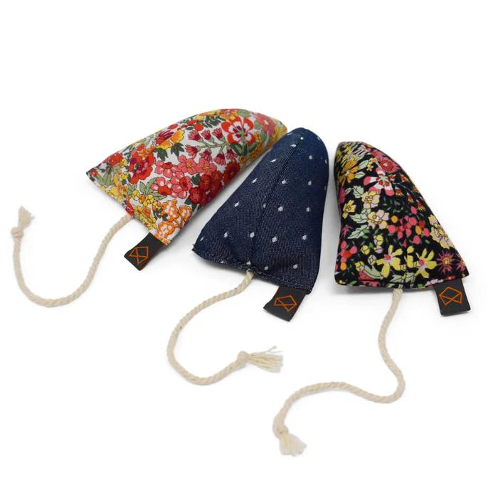 Three Modern Mice Cat Toys in Floral (Made in the USA) (FINAL SALE) - Image 2