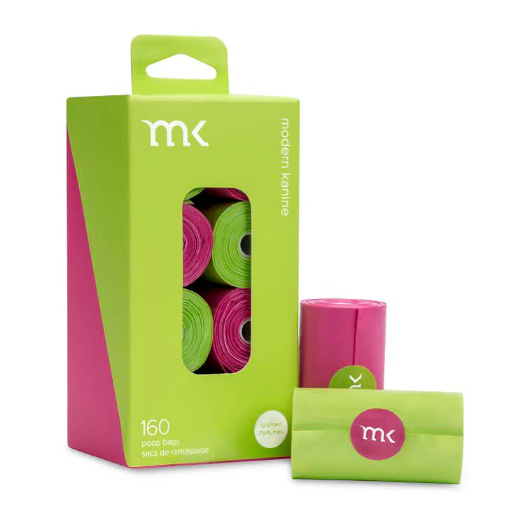 MODERN KANINE | 240 Count Poop Bags in Fuchsia & Green - Image 2