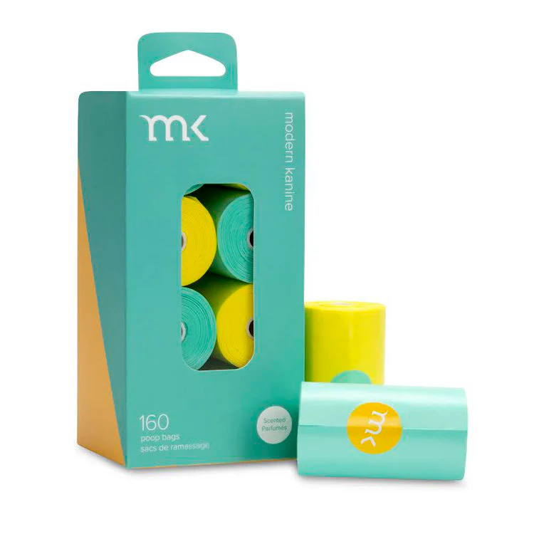 MODERN KANINE | 240 Count Poop Bags in Mint & Yellow - Image 2