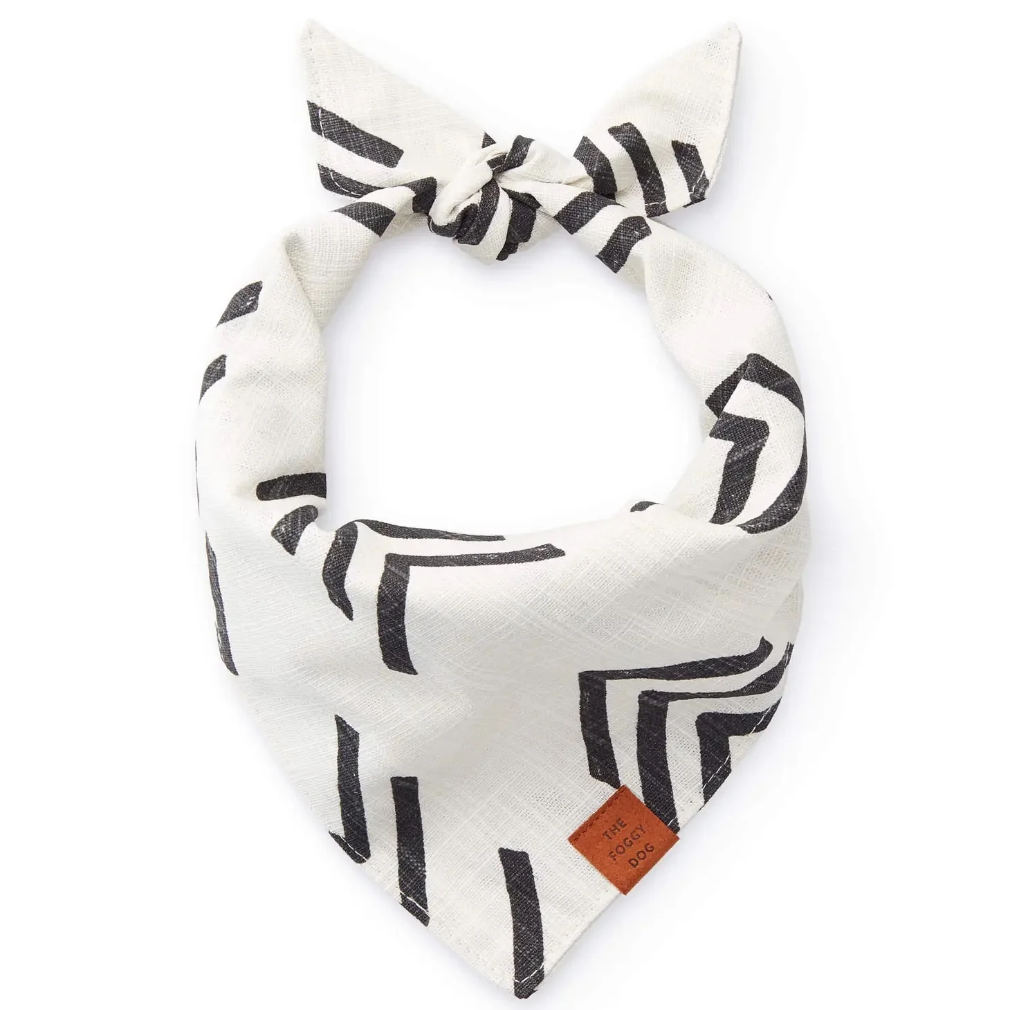 Modern Mud Cloth Natural Boho Dog Bandana (Made in the USA) (FINAL SALE) - Image 2