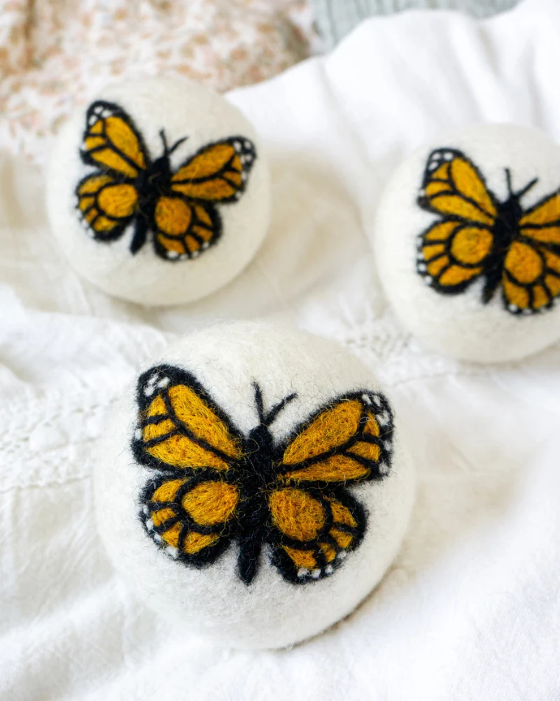 Monarch Butterfly Wool Dog Ball (FINAL SALE)