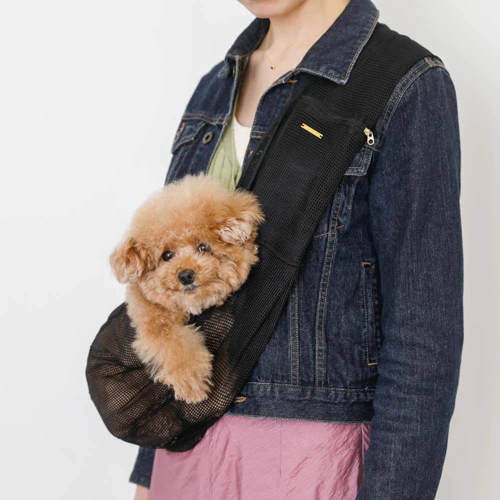 Mesh Dog Sling in Cafe Latte or Black - Image 10