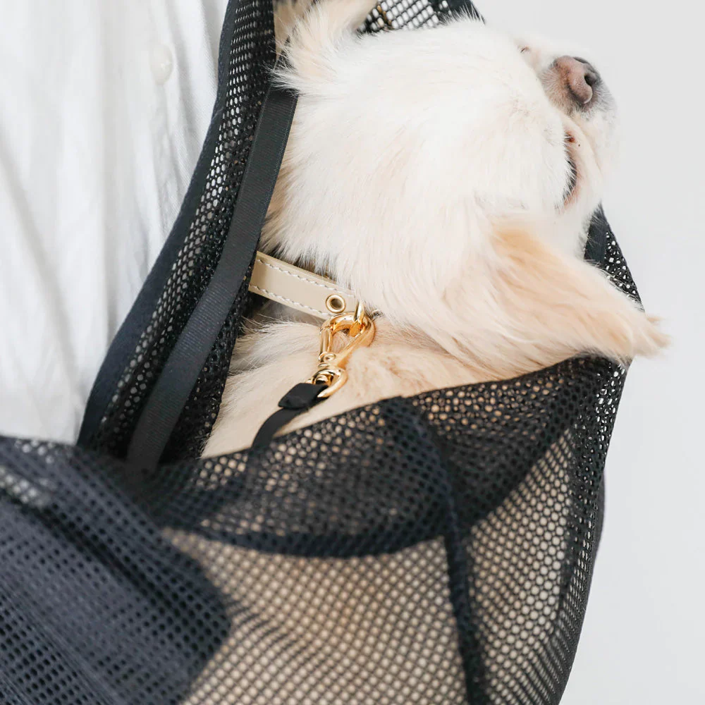 Mesh Dog Sling in Cafe Latte or Black - Image 13