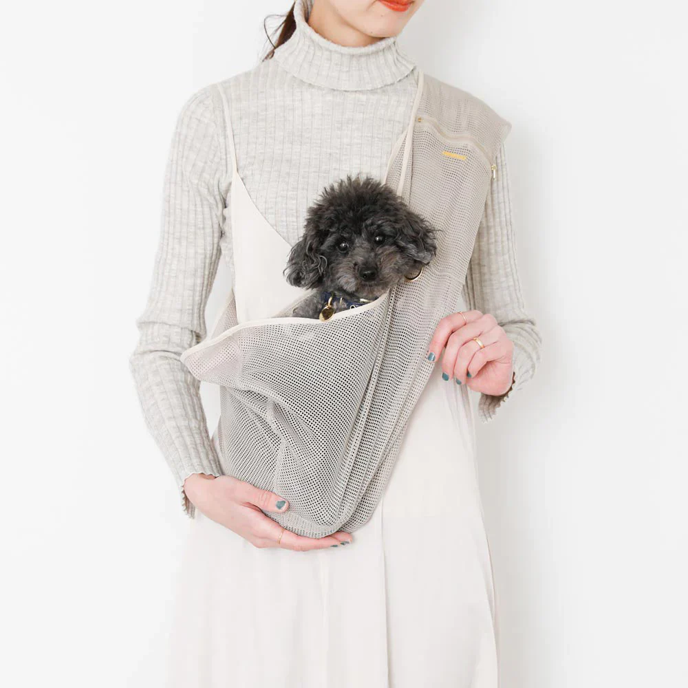 Mesh Dog Sling in Cafe Latte or Black - Image 15