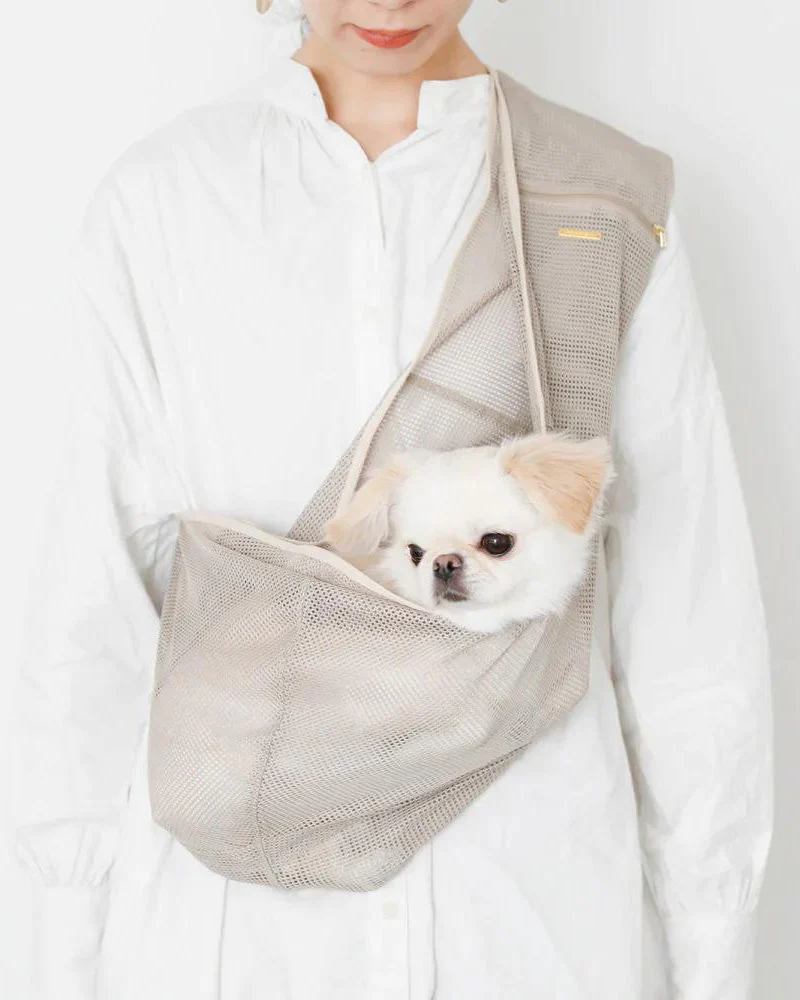 Mesh Dog Sling in Cafe Latte or Black - Image 17