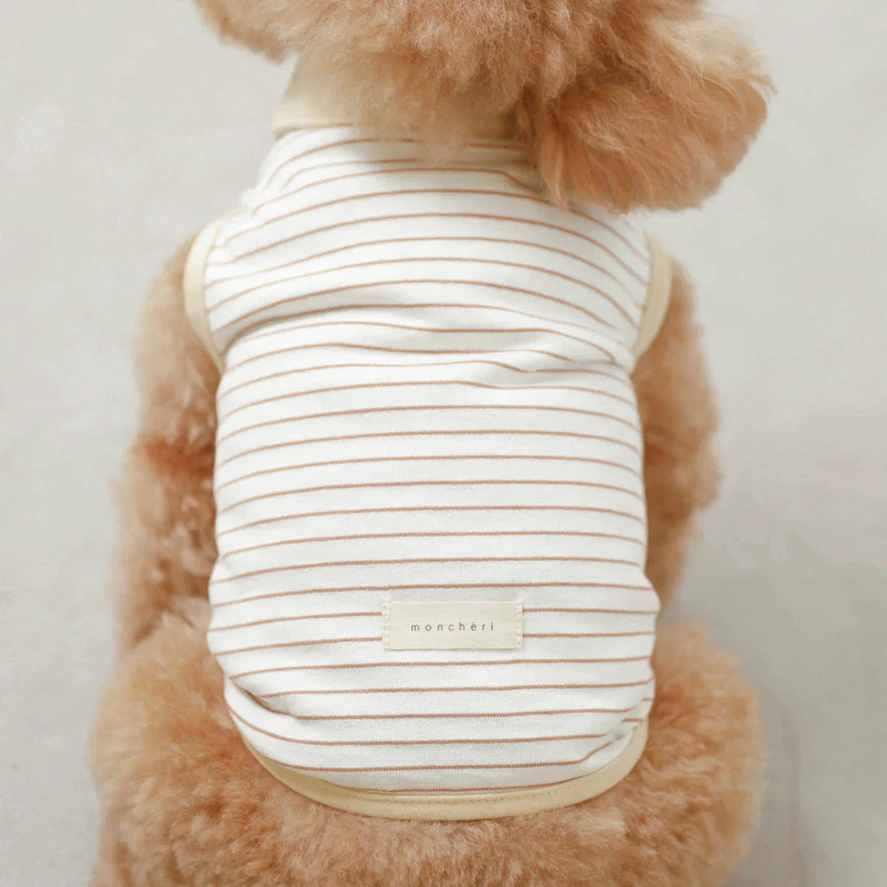 Striped Sleeveless Collared Shirt for Dogs - Image 6