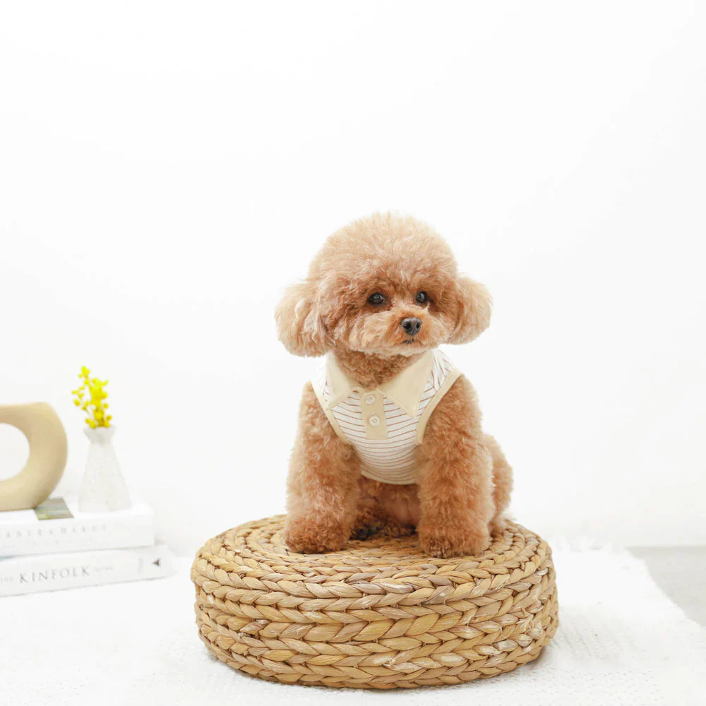 Striped Sleeveless Collared Shirt for Dogs - Image 8
