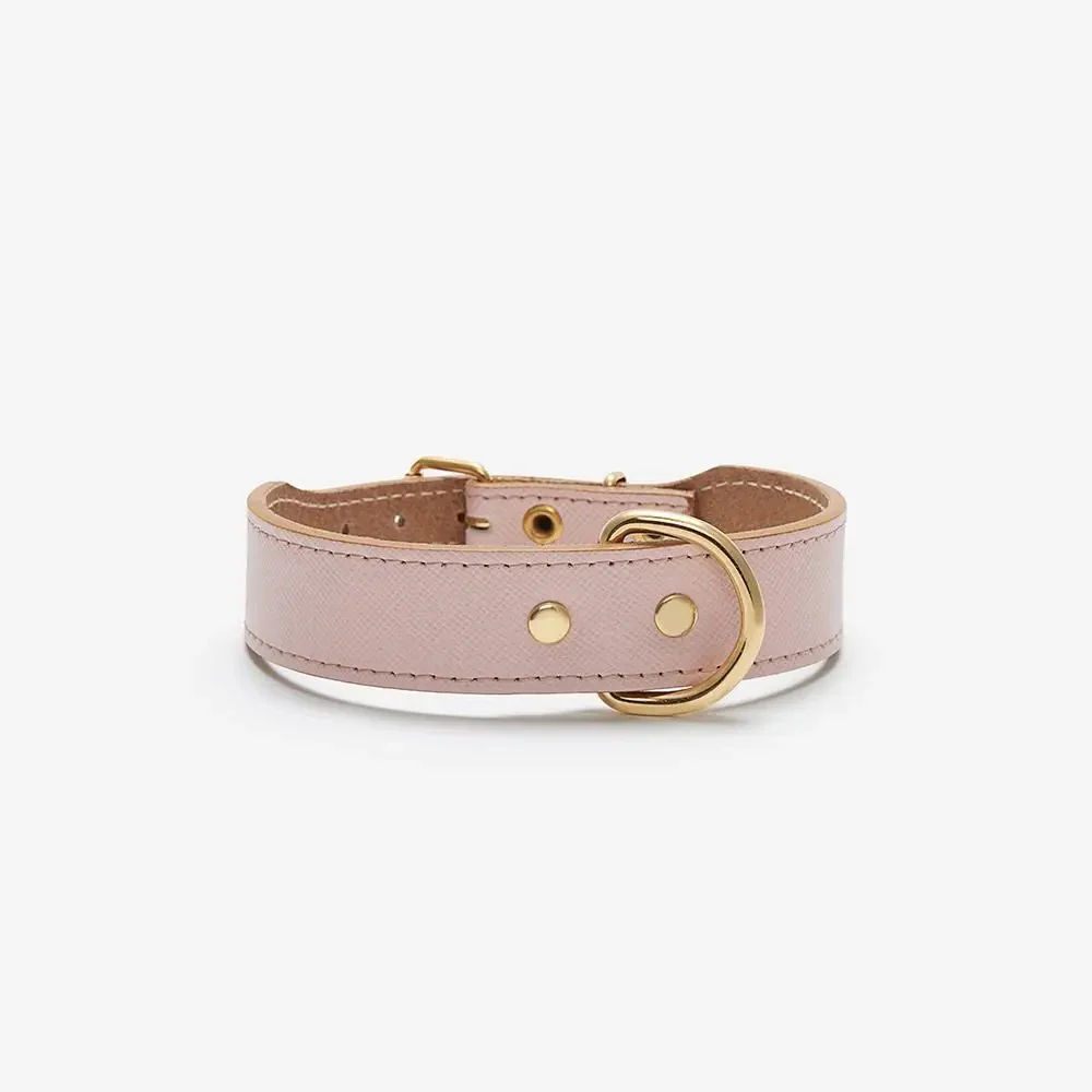 Moni Dog Collar in Blush Pink Leather (Made in Italy) (FINAL SALE) - Image 3