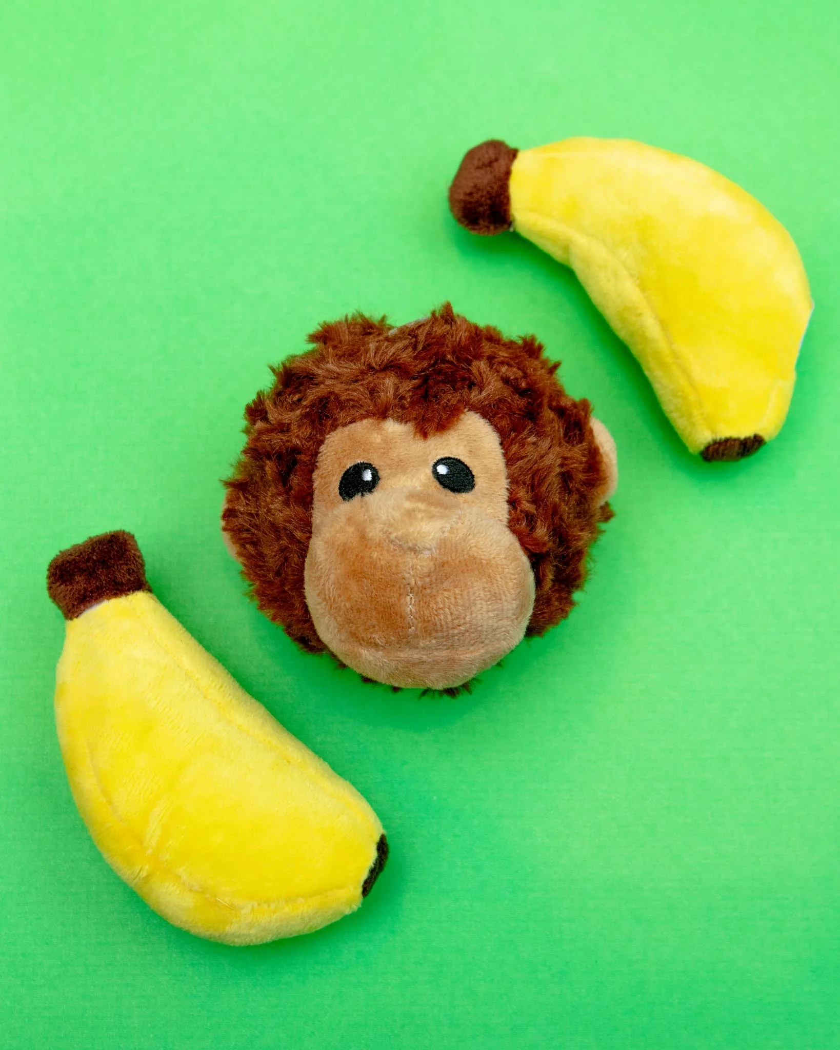 Monkey + Banana EZ Squeaky Dog Toy Set