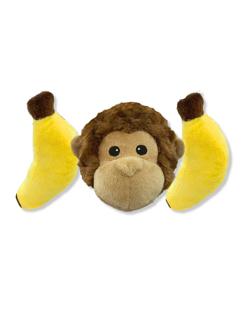 Monkey + Banana EZ Squeaky Dog Toy Set - Image 2