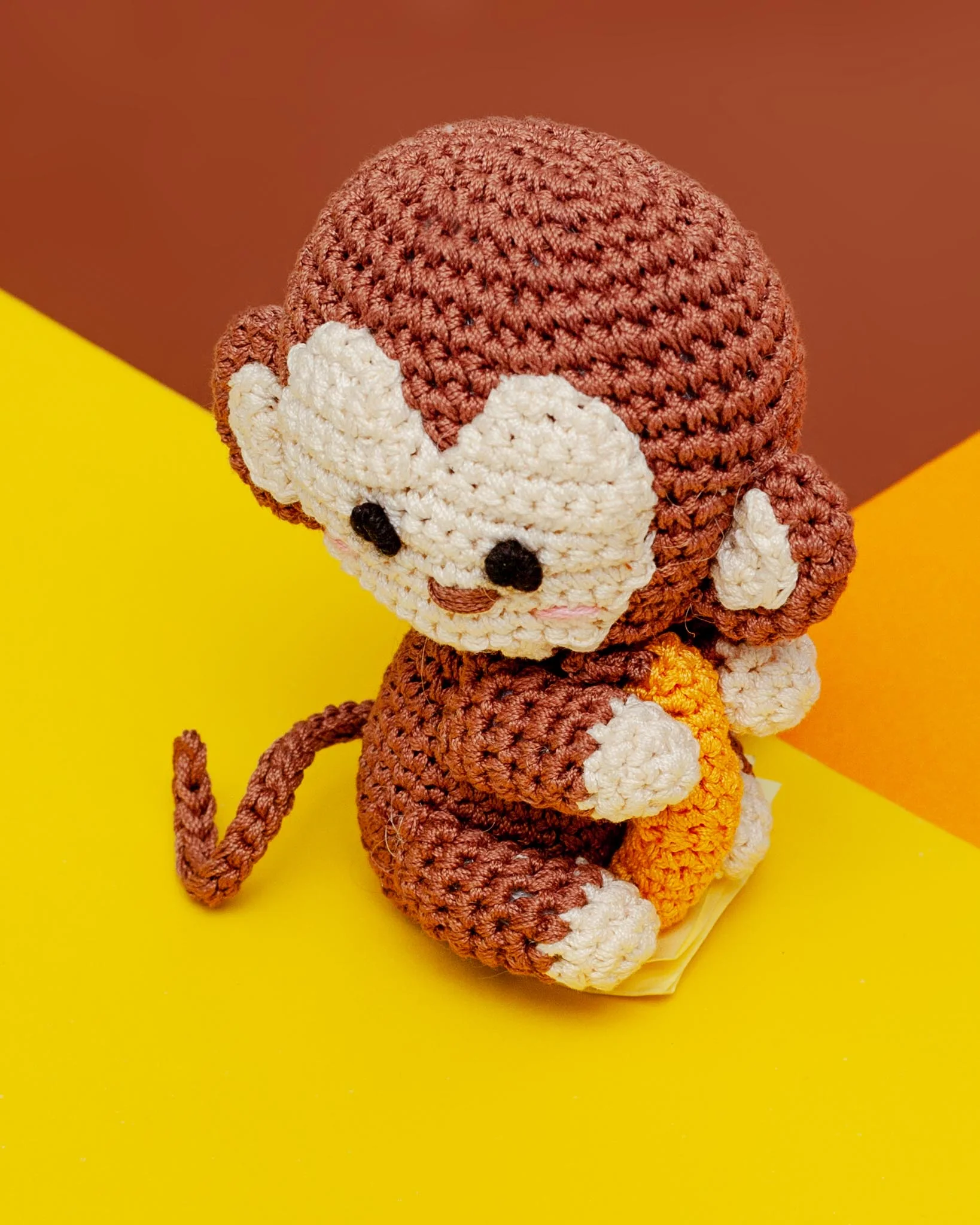 Monkey Squeaky Knit Dog Toy - Image 2