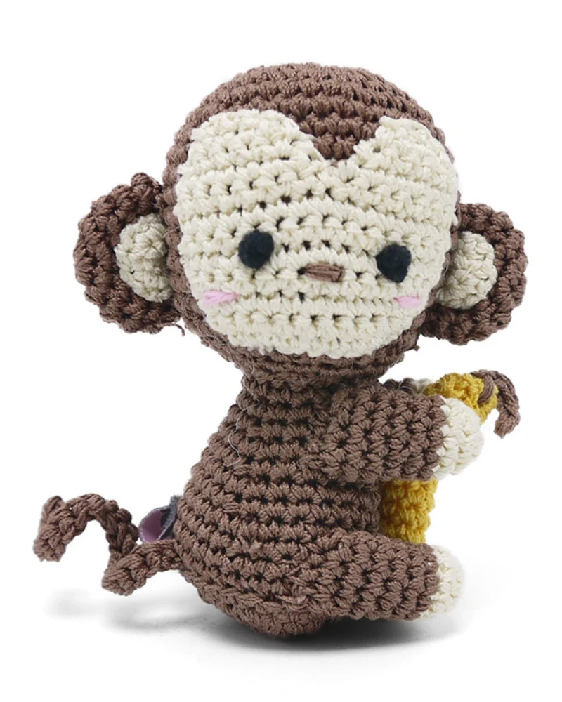 Monkey Squeaky Knit Dog Toy - Image 3
