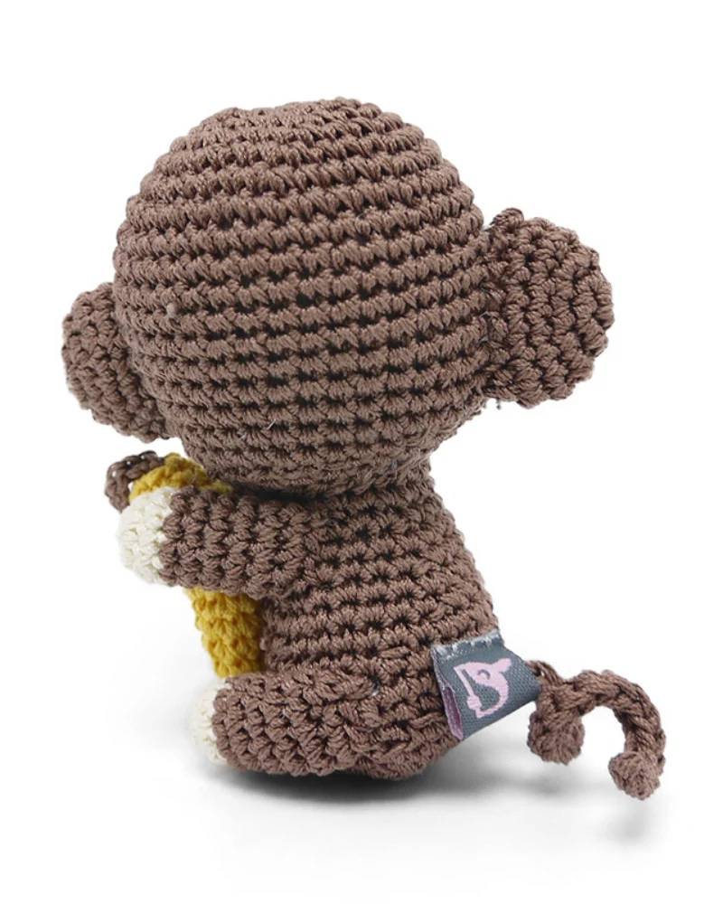 Monkey Squeaky Knit Dog Toy - Image 5