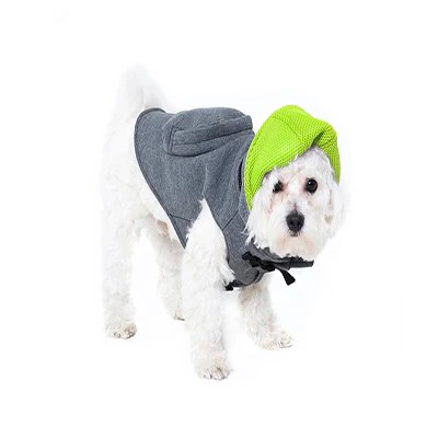 MORIKUKKO | Hoodie Backpack Vest in Grey and Neon - Image 5