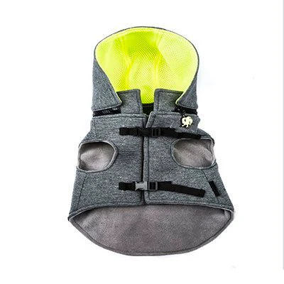MORIKUKKO | Hoodie Backpack Vest in Grey and Neon - Image 7