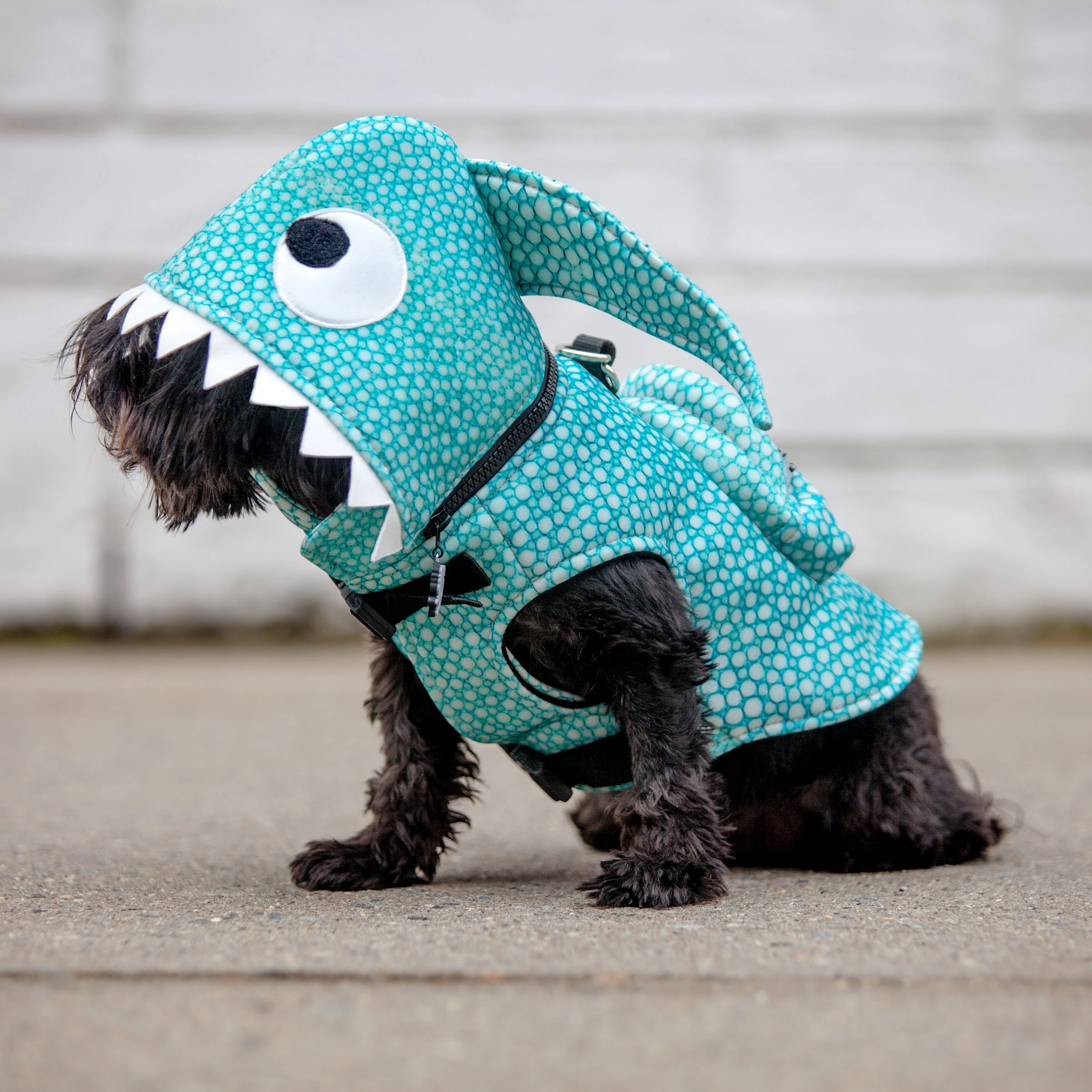 MORIKUKKO | Hoodie Backpack Vest in Shark - Image 3