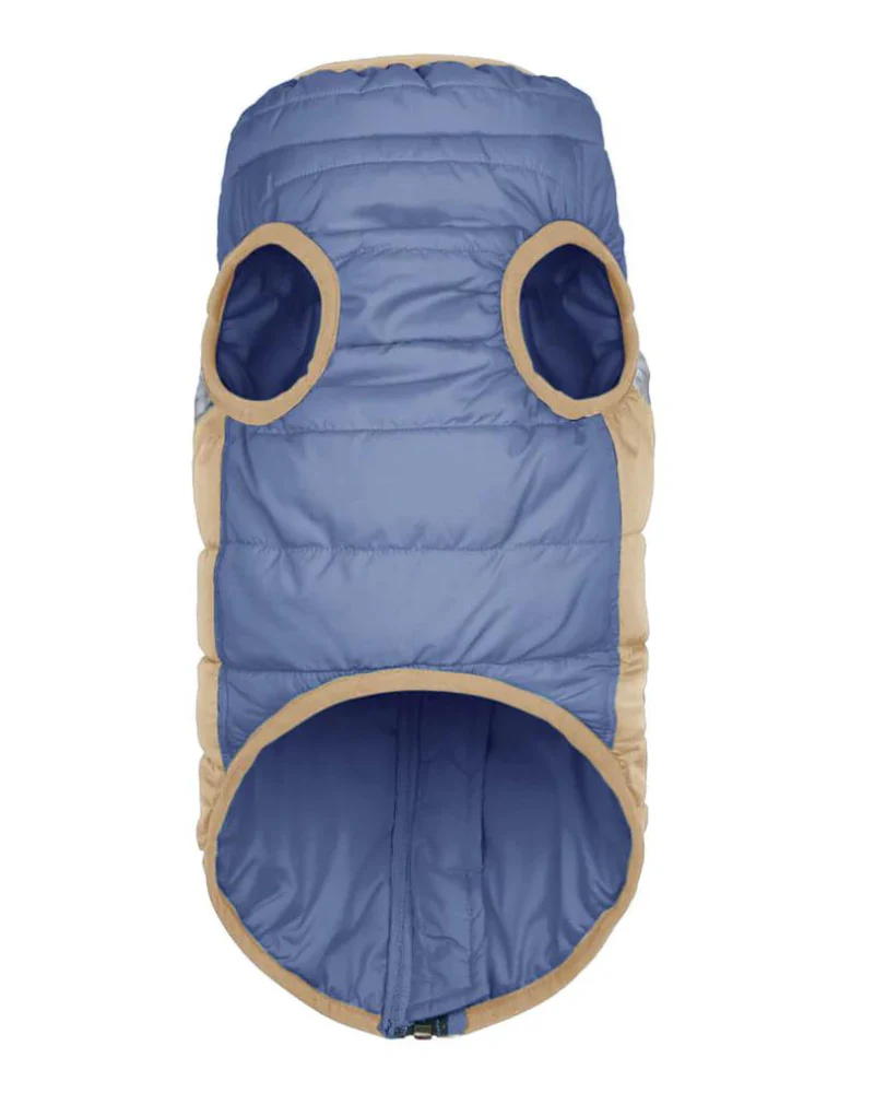 Mountaineer Waterproof Dog Harness Jacket in Tan & Moonstone Blue (FINAL SALE) - Image 11