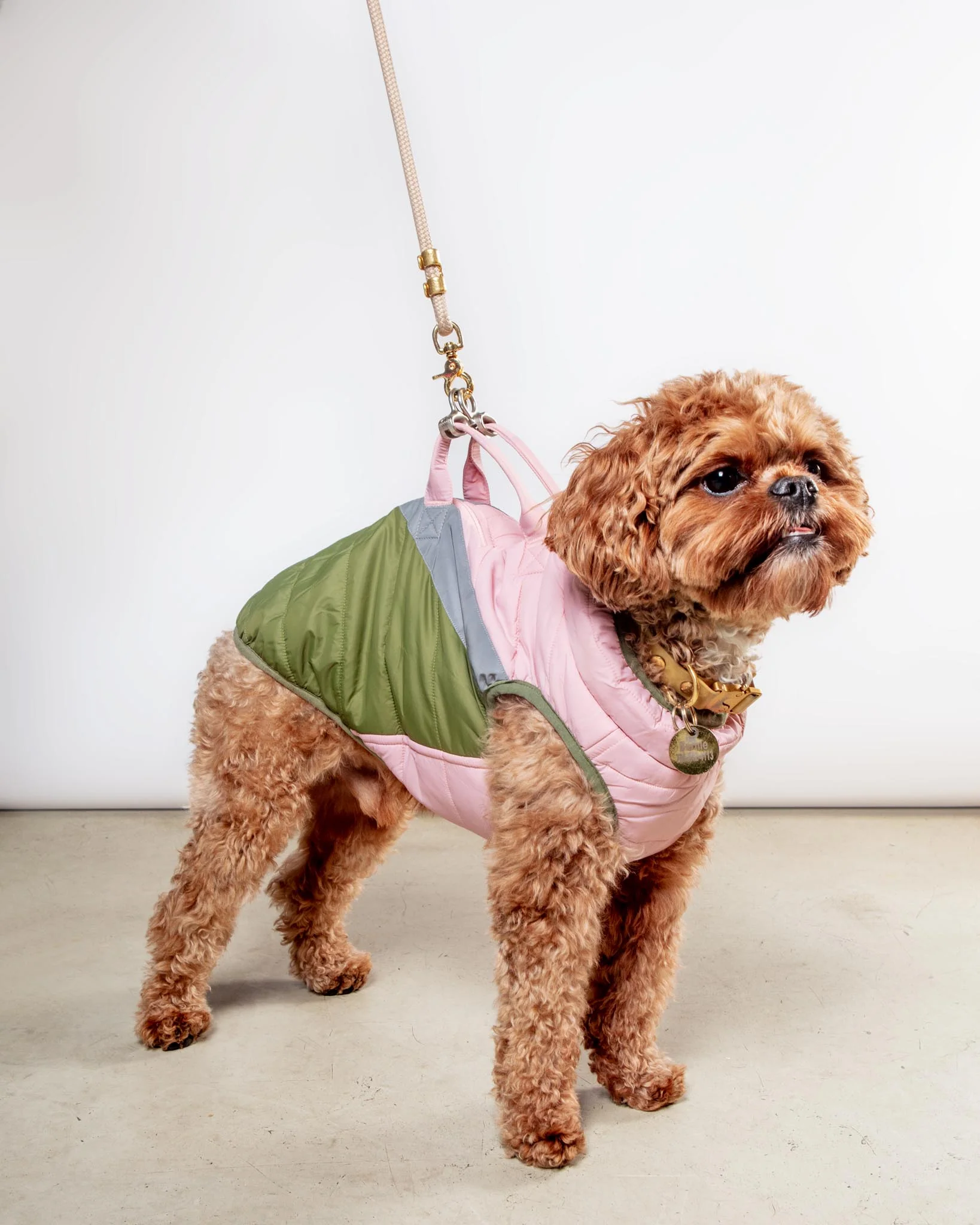 Mountaineer Waterproof Dog Harness Jacket in Peach