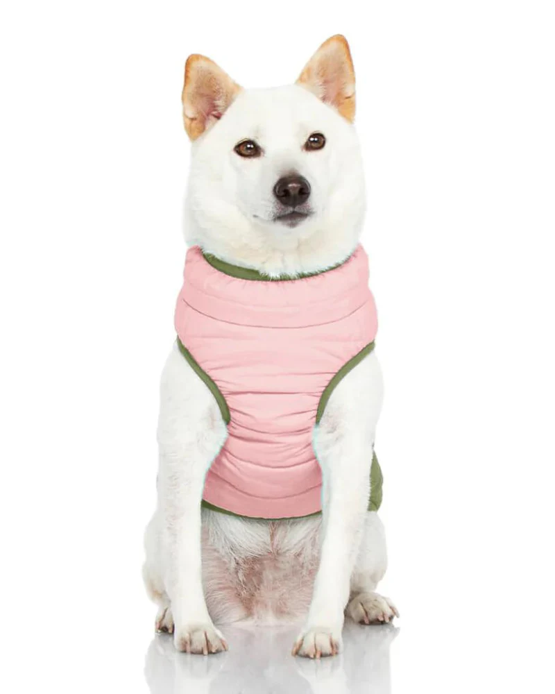Mountaineer Waterproof Dog Harness Jacket in Peach - Image 11