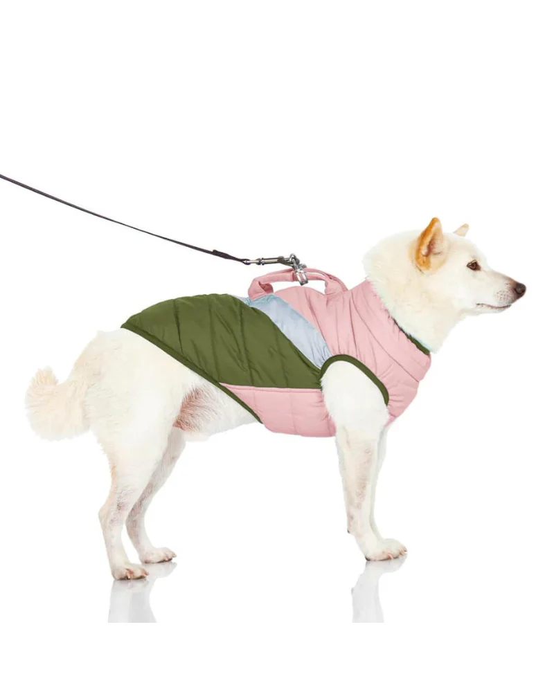 Mountaineer Waterproof Dog Harness Jacket in Peach - Image 12