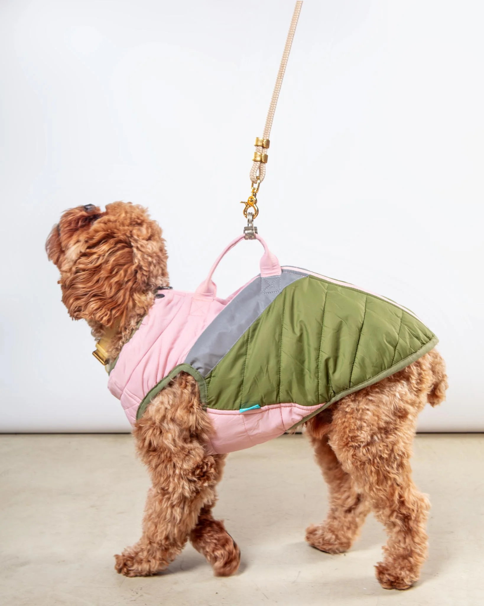 Mountaineer Waterproof Dog Harness Jacket in Peach - Image 3