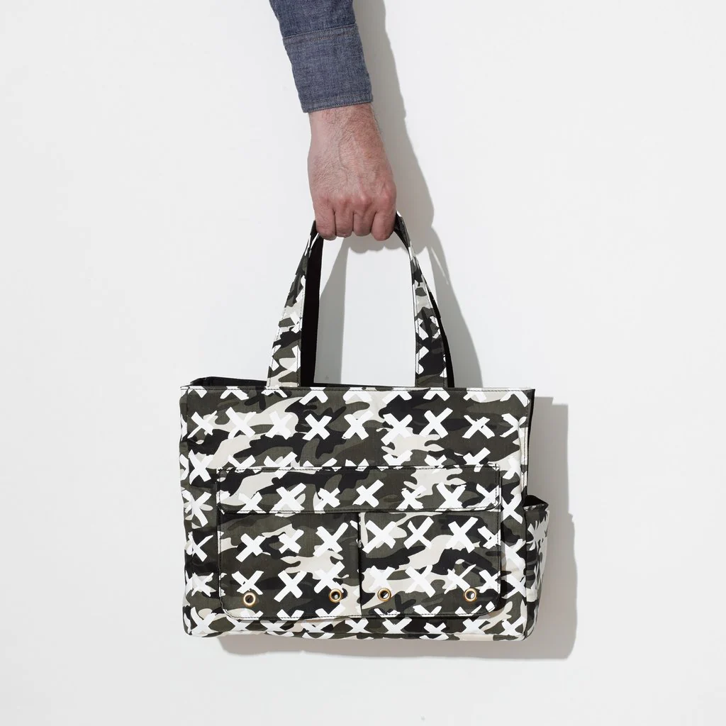 MR. DOG | Medium Travel Tote in Camo-X White - Image 2