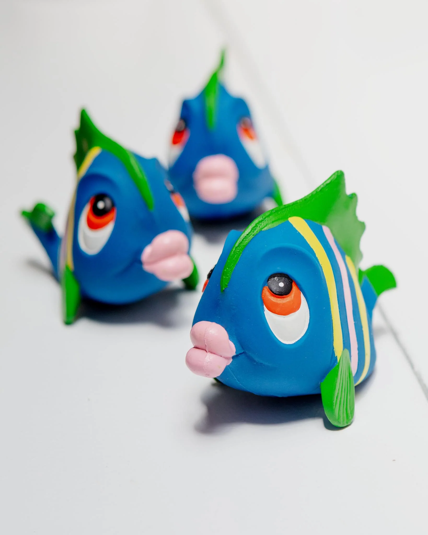 Multicolor Squeaky Rubber Fish Dog Toy
