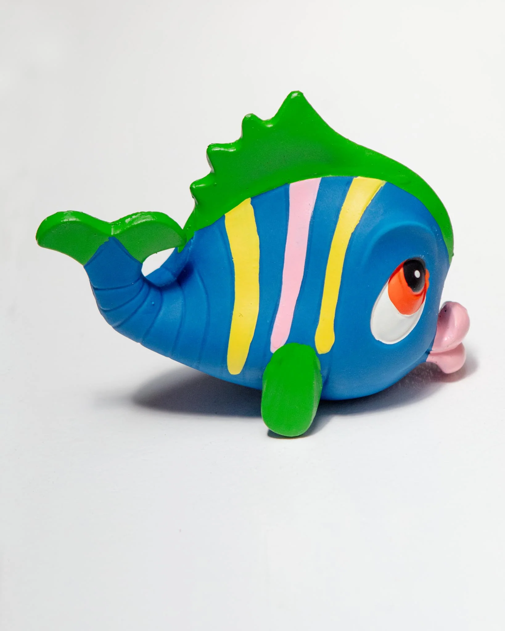 Multicolor Squeaky Rubber Fish Dog Toy - Image 2