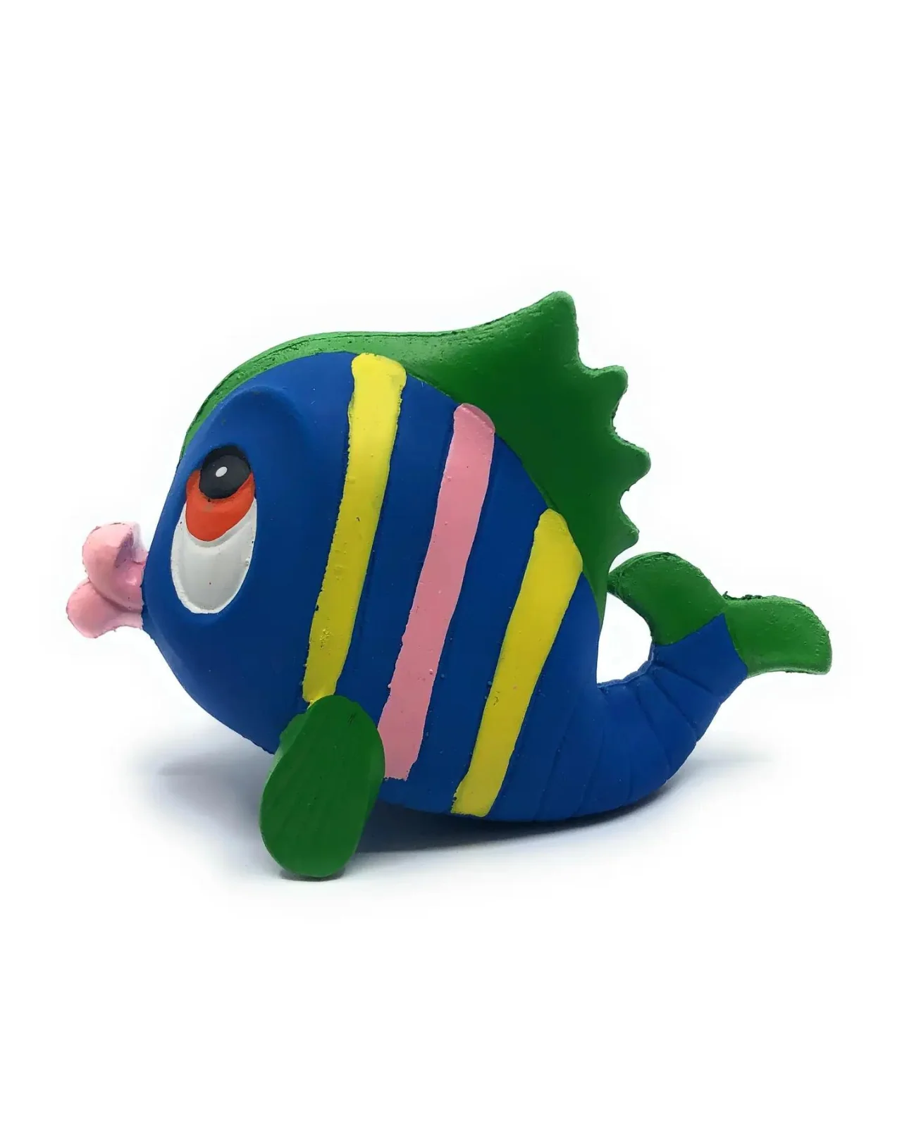 Multicolor Squeaky Rubber Fish Dog Toy - Image 3