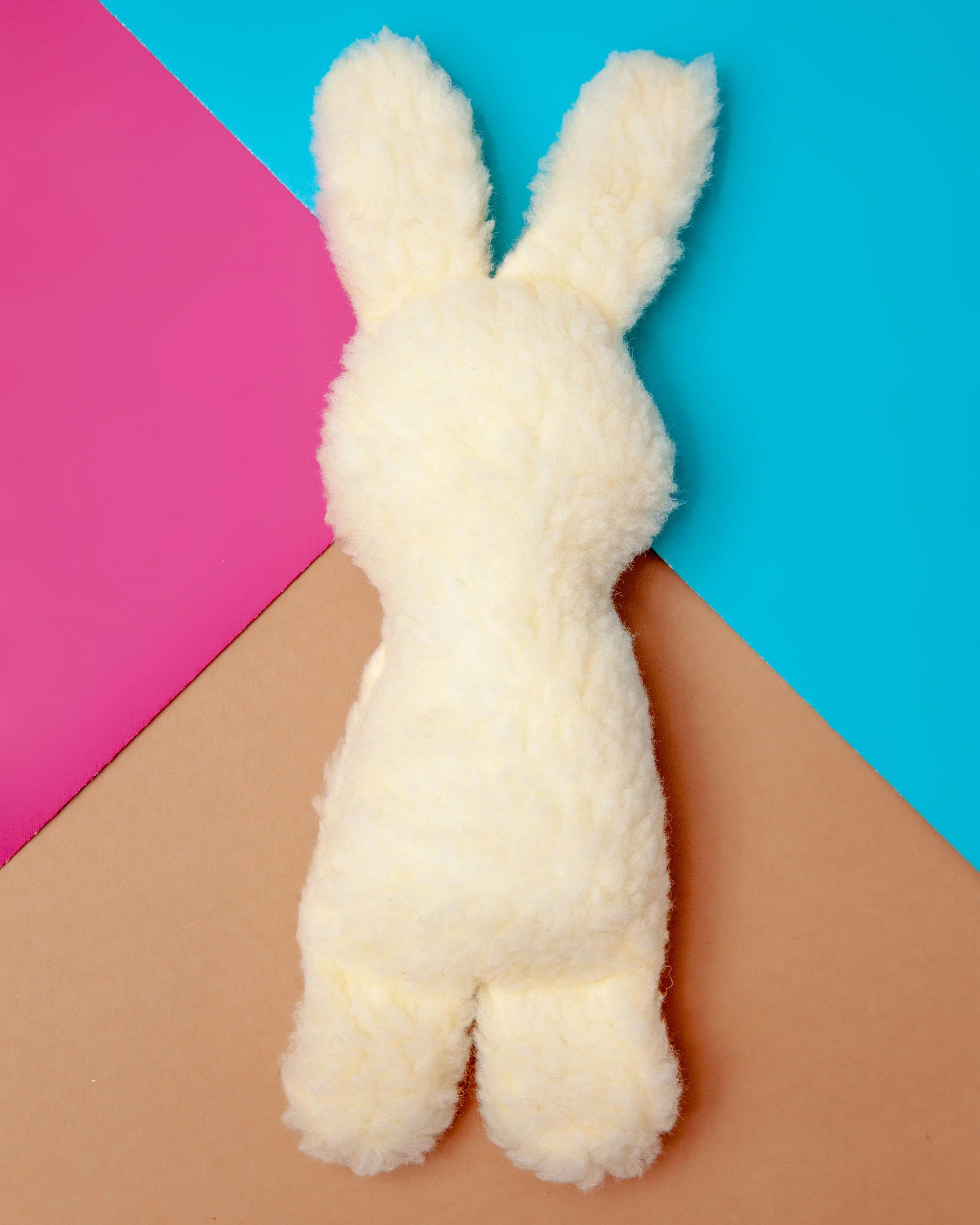 Fluffy Bunny Sherpa Squeaky Dog Toy