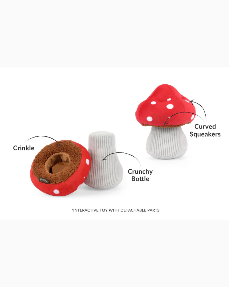 Mutt's Mushroom Squeaky Dog Toy - Image 7