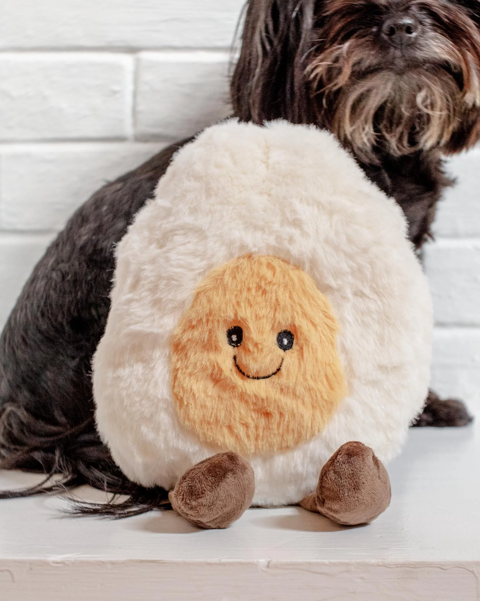 MY BFF Egg Plush Dog Toy In Ivory (FINAL SALE)