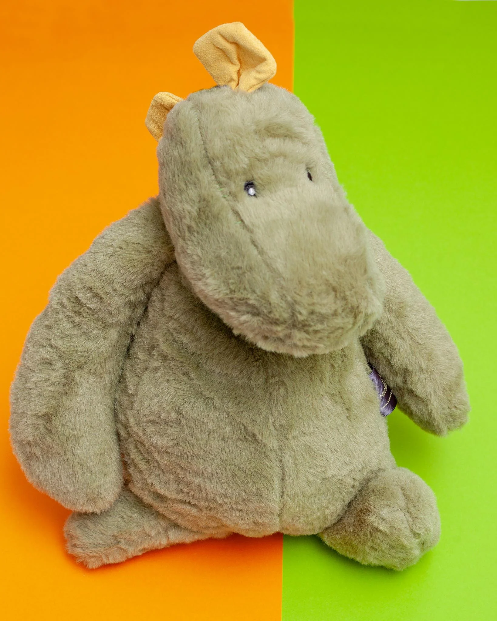 The Green Dinosaur Plush Dog Toy - Image 3