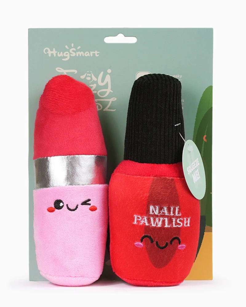 Nail Polish & Lipstick Dog Toy (2-Pack) - Image 3