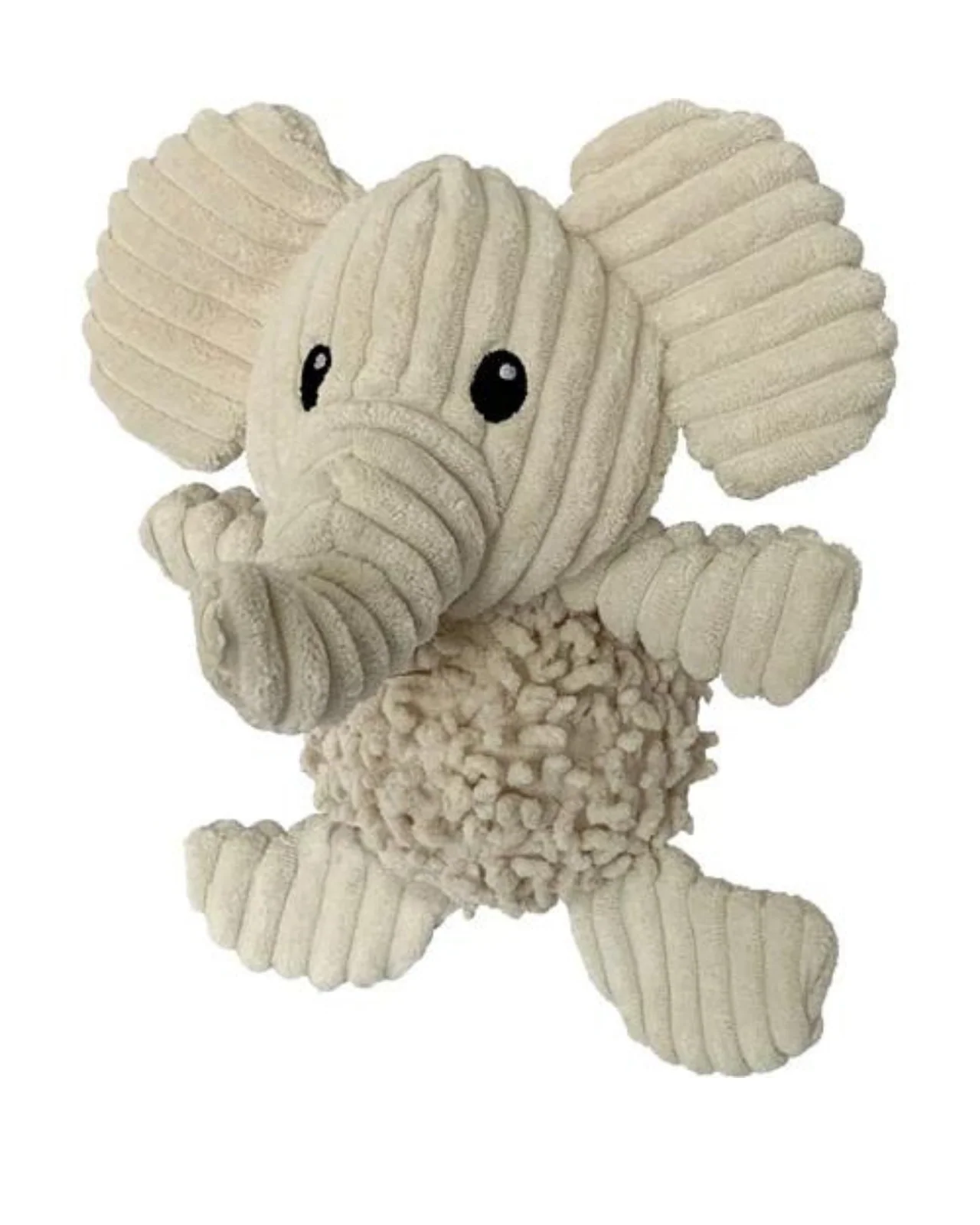 Natural Elephant Squeaky Plush Dog Toy - Image 2