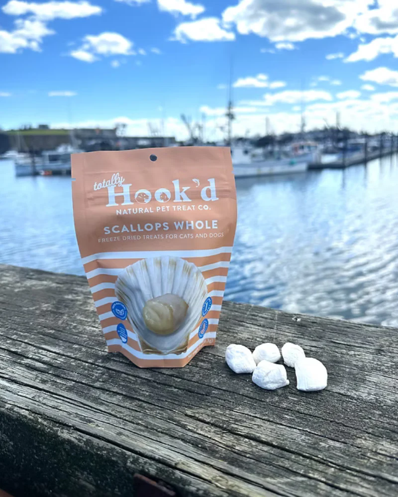 Natural Freeze-Dried Whole Scallops Treats for Dogs & Cats (Made in the USA)